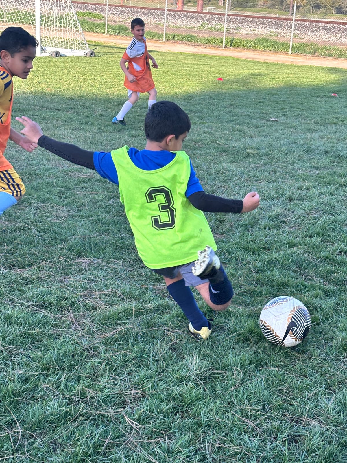 Development Program players training on the field